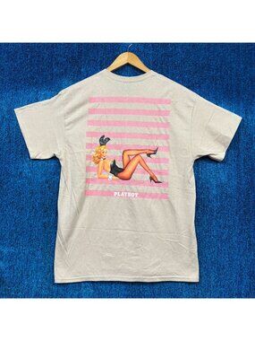 Playboy Bunny Americana Beige T-Shirt Size Large